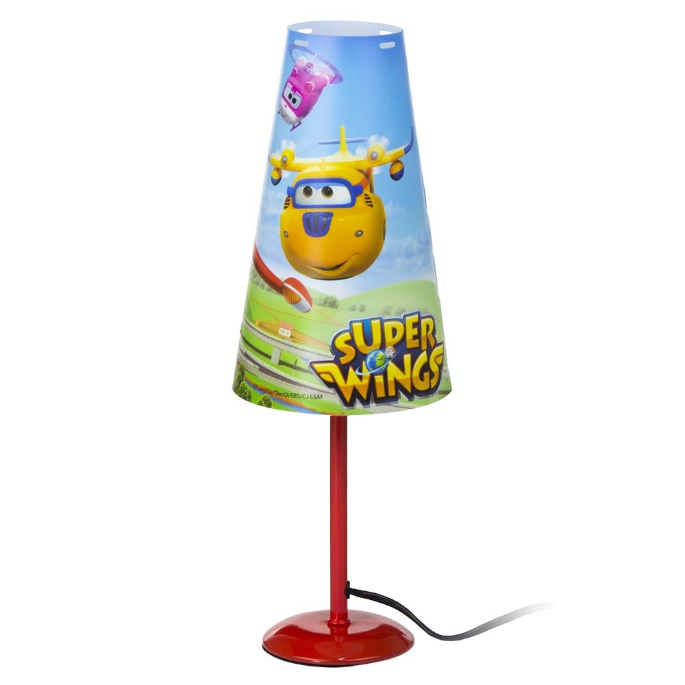 Veioza Super Wings cu picior 38 cm Rosu