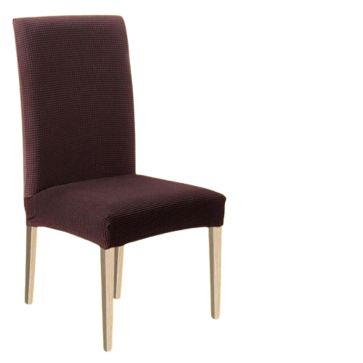 Huse pentru scaun, material gros elastic, marime universale, culoare maro, set 2 bucati