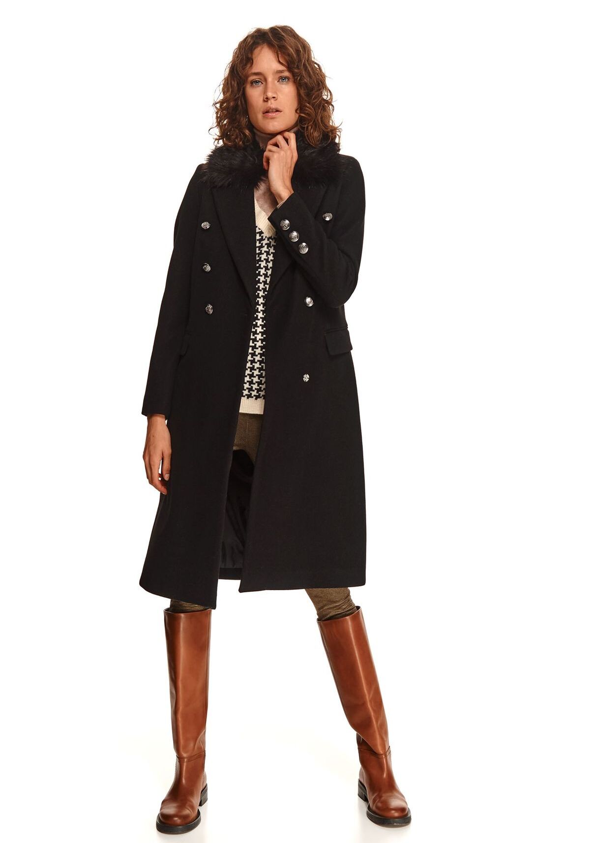 Palton femei, TOP SECRET, SPZ0593, Negru