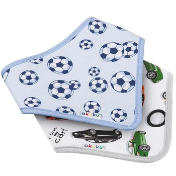 Set 2 bavete pentru baieti Akuku A1468A, Multicolor 0 luni+ Set 2 bavete pentru baieti Akuku A1468A, Multicolor 0 luni+