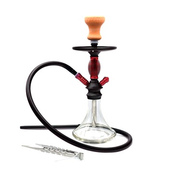 Narghilea Toro, Kolkata, 1 furtun, Rosu, 43 cm Narghilea Toro, Kolkata, 1 furtun, Rosu, 43 cm