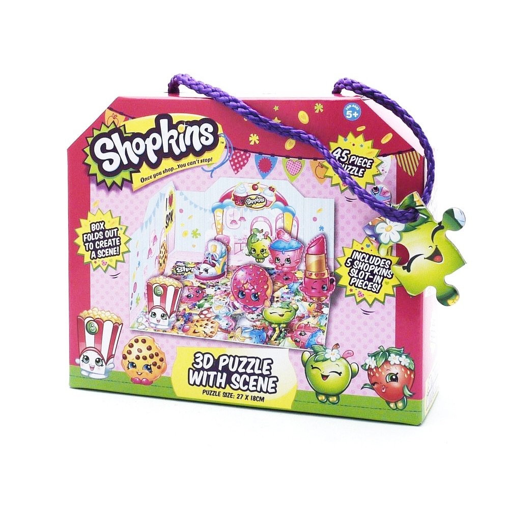 Puzzle mare 3D Shopkins, 45 piese, Grafix