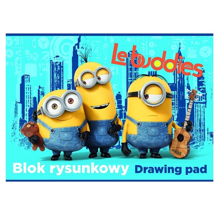 Bloc de desen Minions, 20 file , alb