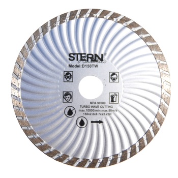 Disc diamantat taiere umeda / uscata Stern D150TW, 150 MM Disc diamantat taiere umeda / uscata Stern D150TW, 150 MM