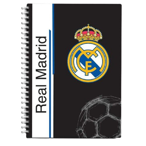Caiet de notite A6 cu spirala Real Madrid, Eurocom 80 pagini
