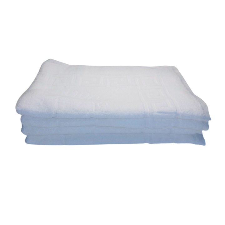 Комплект 4 кърпи за крака, бели, 50х70 см, 100% памук 800 GSM