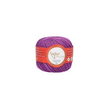 Fir de crosetat, Anchor Freccia 6, 100% bumbac, grosime fir nr 2 Fine, lungime 175 m, 50g, lila 00092 Fir de crosetat, Anchor Freccia 6, 100% bumbac, grosime fir nr 2 Fine, lungime 175 m, 50g, lila 00092