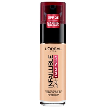 Fond de ten rezistent la transfer L'Oreal Paris Infaillible 24H Fresh Wear 245 Miel Dore, 30 ml Fond de ten rezistent la transfer L'Oreal Paris Infaillible 24H Fresh Wear 245 Miel Dore, 30 ml