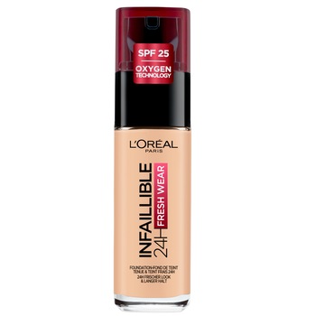 Fond de ten rezistent la transfer L'Oreal Paris Infaillible 24H Fresh Wear 180 Rose Sand, 30 ml Fond de ten rezistent la transfer L'Oreal Paris Infaillible 24H Fresh Wear 180 Rose Sand, 30 ml