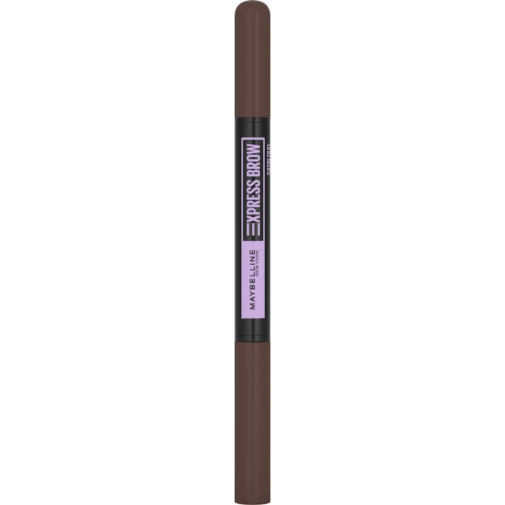 Creion Pentru Sprancene Maybelline New York Express Brow Satin Duo 04 Dark Brown, 2 g