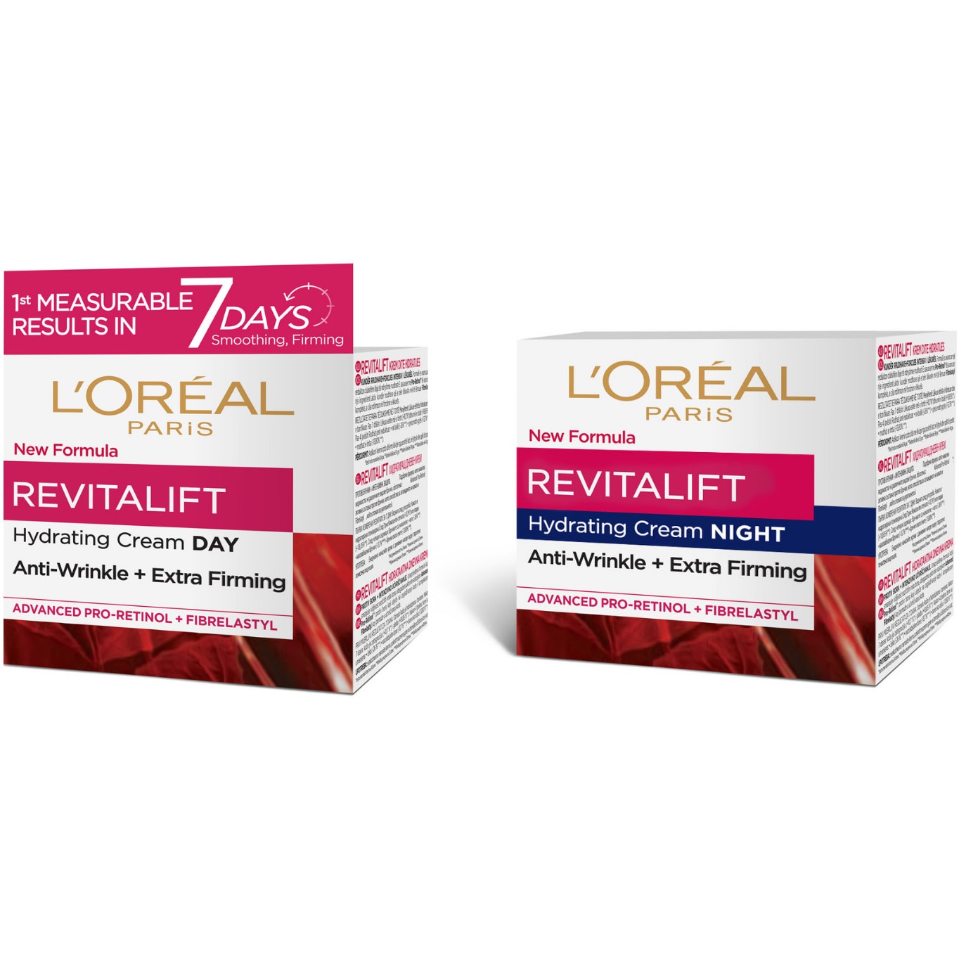 Set Cadou L'Oreal Paris Revitalift: Crema de zi anitirid 50, ml + Crema de noapte antirid, 50 ml