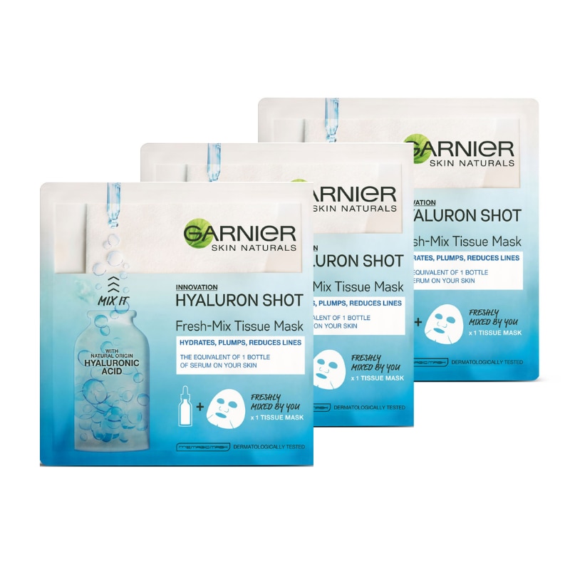 Pachet Promo: Masca servetel Fresh Mix cu Acid Hialuronic, 33 g x 3 bucati