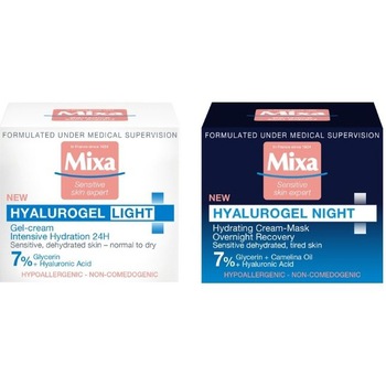 Set Cadou: Gel-crema intens hidratant 24h Mixa Hyalurogel Light, 50 ml + Crema-masca hidratanta de noapte Hyalurogel Night, 50 ml Set Cadou: Gel-crema intens hidratant 24h Mixa Hyalurogel Light, 50 ml + Crema-masca hidratanta de noapte Hyalurogel Night, 50 ml