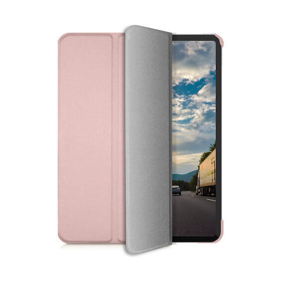 Carcasa si suport din poliuretan pentru iPad Pro 11 2018, iPad Pro 11 2020, Macally Stand Case, roz