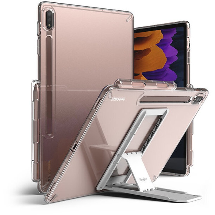 Калъф за таблет Ringke Clear, за SAMSUNG Galaxy Tab S7 PLUS, със стойка, светлосив
