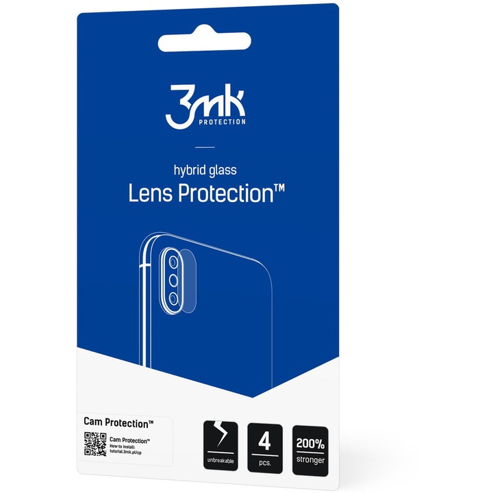 Комплект протектори 3MK Lens Protection, за Sony Xperia 10 III 5G, 4 Броя, за камера