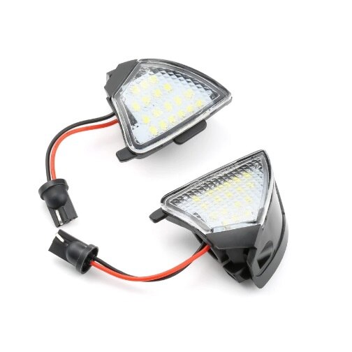 Set 2 lampi Led sub oglinda 6000k alb-rece VW Passat B6 B5.5 Golf 5 Golf 6 Jetta Eos lumini oglinzi puddle lights