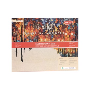 Set pictura pe numere, Panza pe rama lemn, 40x50 Set pictura pe numere, Panza pe rama lemn, 40x50