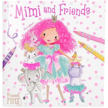 Carte de colorat Princess Mimi and Friends, Depesche Carte de colorat Princess Mimi and Friends, Depesche