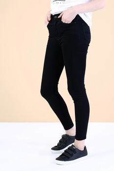 COLIN'S, Blugi slim fit cu talie inalta, Bleumarin inchis COLIN'S, Blugi slim fit cu talie inalta, Bleumarin inchis