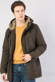 COLIN'S, Geaca parka cu gluga, Kaki COLIN'S, Geaca parka cu gluga, Kaki