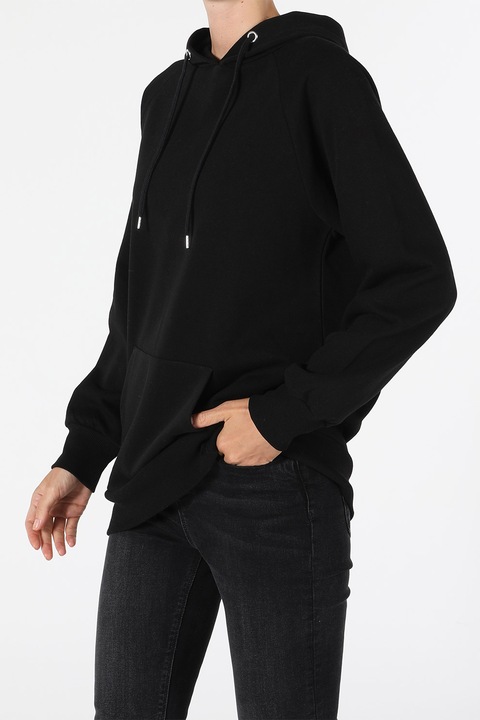 COLIN'S, Hanorac cu buzunar kangaroo si maneci raglan, Negru