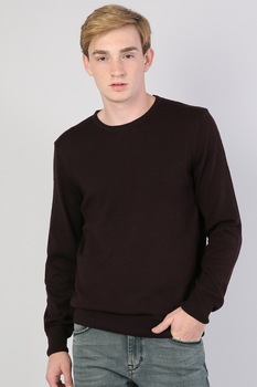 COLIN'S, Pulover regular fit din amestec de lana, Maro inchis COLIN'S, Pulover regular fit din amestec de lana, Maro inchis