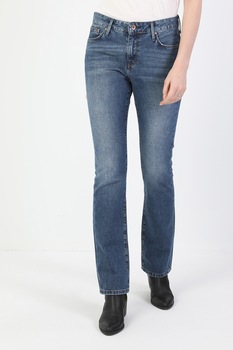 COLIN'S, Blugi regular fit cu aspect decolorat Mila, Albastru COLIN'S, Blugi regular fit cu aspect decolorat Mila, Albastru