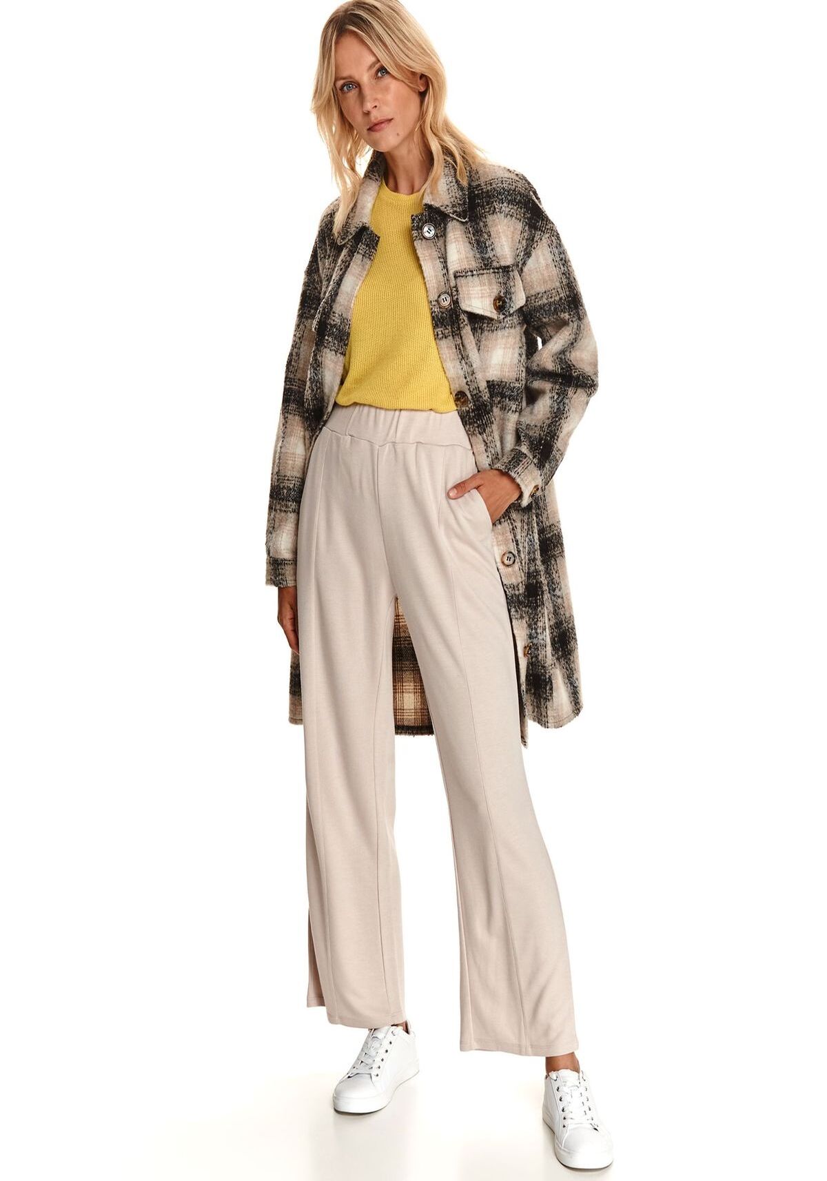 Pantaloni femei, TOP SECRET, SSP3854, Bej