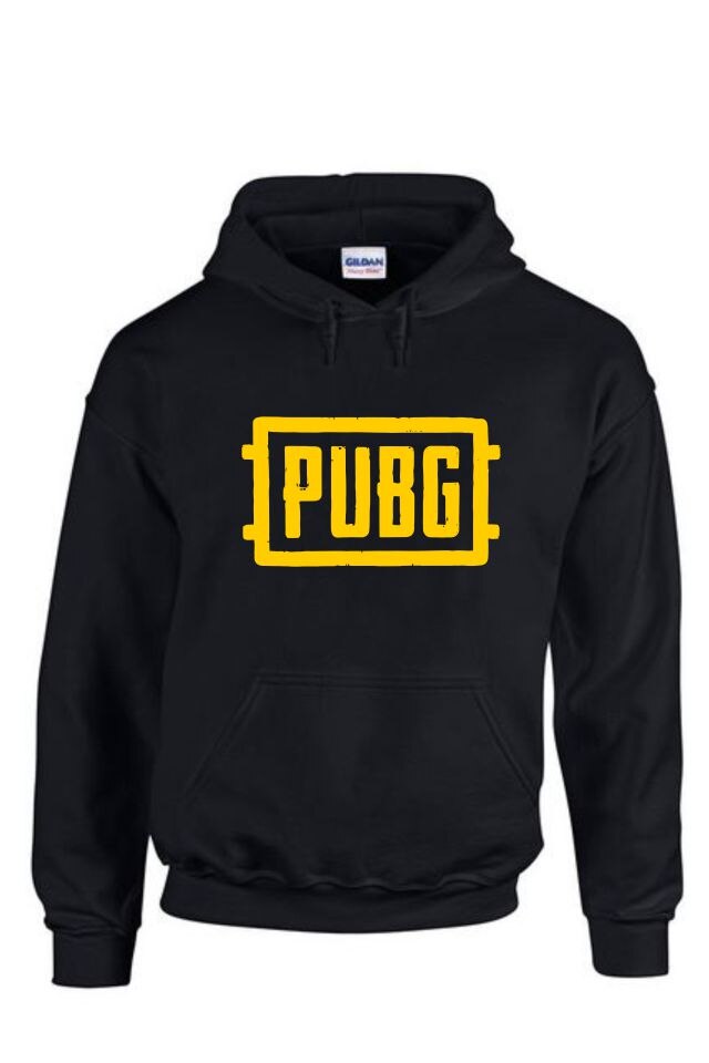 Hanorac barbati personalizat, Pugb, Gildan, Negru