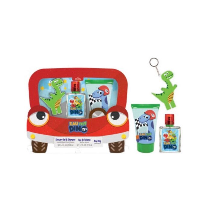 Set pentru baieti Catroon EAU MY DINO , Apa de toaleta 50 ml, Breloc, Gel de dus si sampon 100 ml