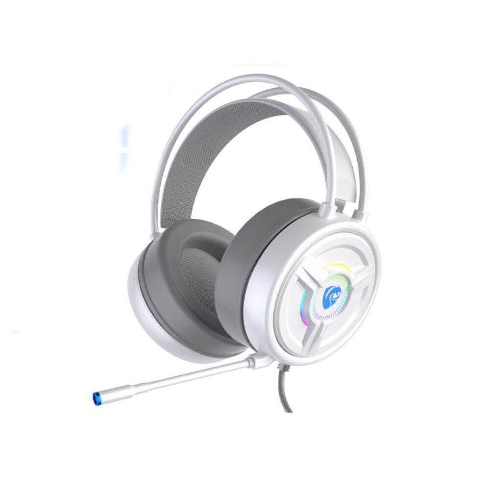 Casti cu Microfon Psh-200, zggzerg, Control Volum pe Fir, Tip Gaming, Conectivitate USB，Alb