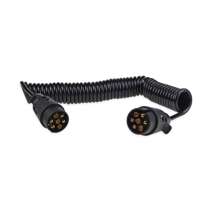 Amio Elektromos kábel pótkocsihoz, 7 tűs, 12V-os aljzat, 6m