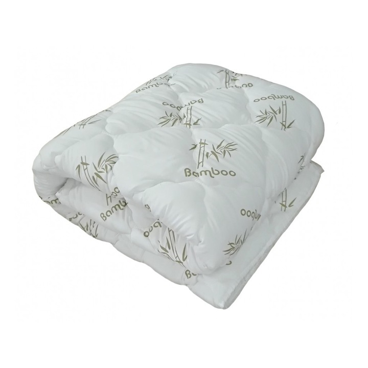 Pilota matlasata bambo, densitate 400 g/m², dimensiune 200 x 220 cm