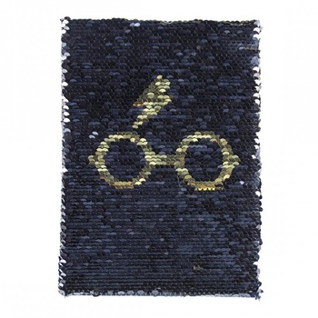 Agenda Harry Potter Glasses Cu Paiete , A5, Negru Agenda Harry Potter Glasses Cu Paiete , A5, Negru