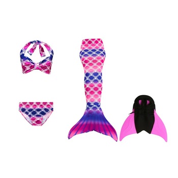 Set costum de baie Sirena, Roz/Albastru Set costum de baie Sirena, Roz/Albastru