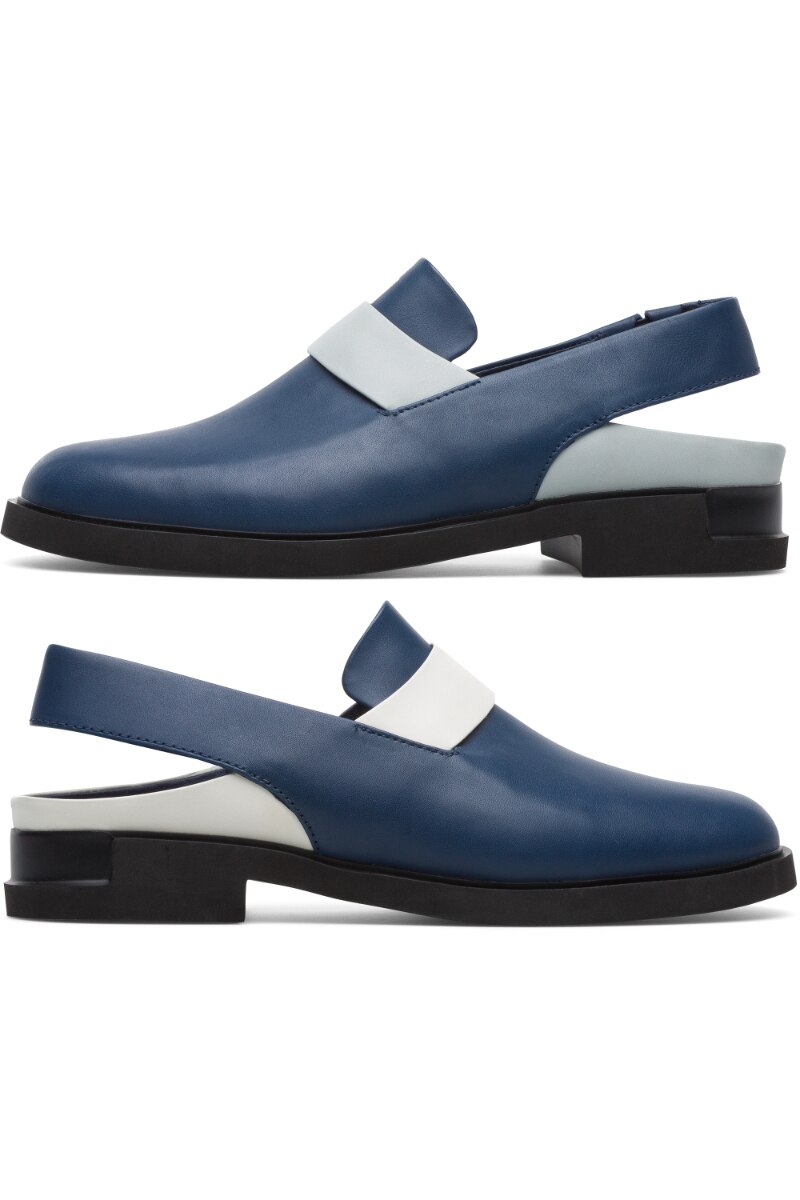 Sandale dama Twins, Camper, Piele naturala, Albastru, 40 EU