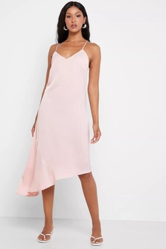 Rochie Pieces Asymmetric Cami Strap Roz, M Rochie Pieces Asymmetric Cami Strap Roz, M