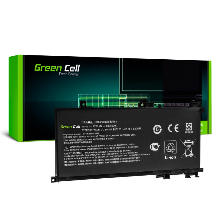 Baterie TE04XL pentru HP Omen 15-AX202NW 15-AX205NW 15-AX212NW 15-AX213NW Laptop acumulator marca Green Cell