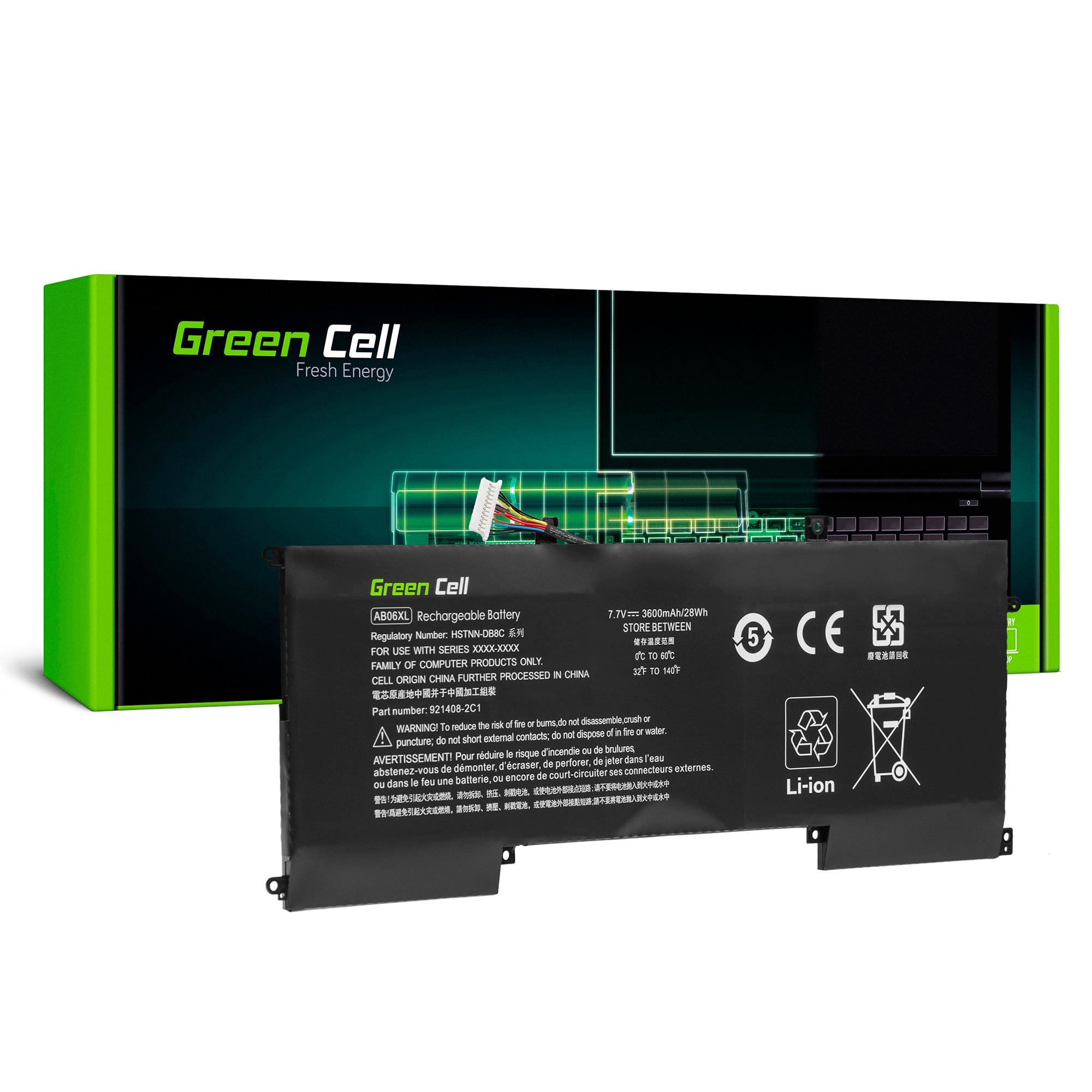 Baterie AB06XL pentru HP Envy 13-AD Laptop acumulator marca Green Cell