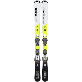 Schiuri Head Supershape Team cu legatura JRS 7.5, pentru copii, 127cm, alb-galben Schiuri Head Supershape Team cu legatura JRS 7.5, pentru copii, 127cm, alb-galben