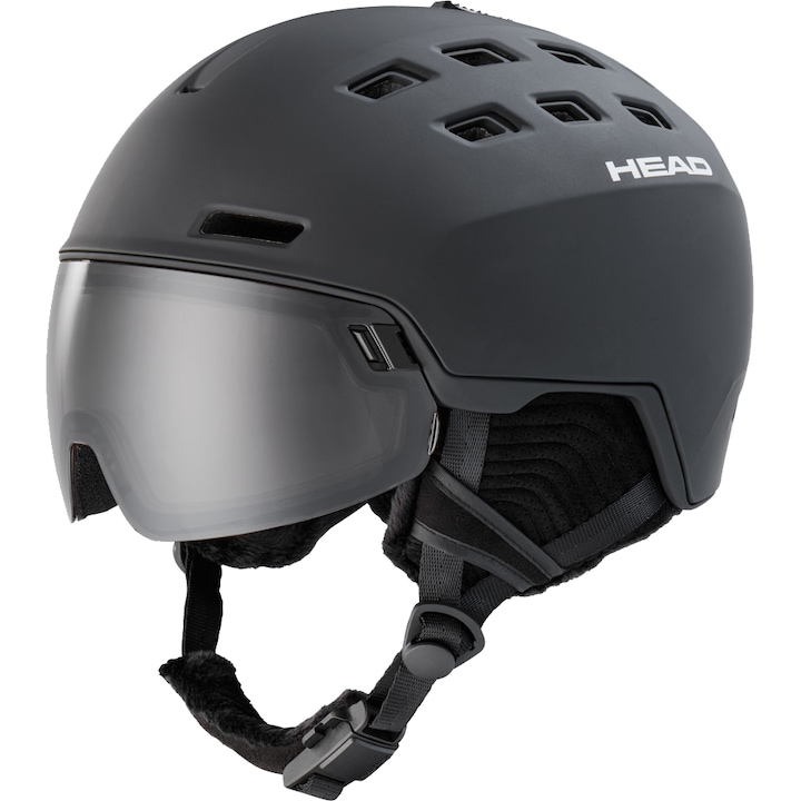 Head RADAR 5K черен + SL каска за ски, с включен визьор + резервна леща, XS/S(52-55cm), черен