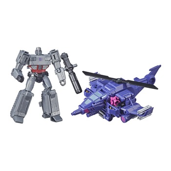 Set figurine transformabile Transformers Buzzworthy Bumblebee War for Cybertron - Megatron si Chopper Cut Set figurine transformabile Transformers Buzzworthy Bumblebee War for Cybertron - Megatron si Chopper Cut