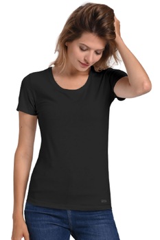 Tricou cu maneca scurta dama Volcano T-Diana, Bumbac/Elastan, Negru Tricou cu maneca scurta dama Volcano T-Diana, Bumbac/Elastan, Negru