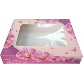 Set Cutii cu Fereastra pentru Prajituri Orhidee 25x6x35 cm, 50 buc Set Cutii cu Fereastra pentru Prajituri Orhidee 25x6x35 cm, 50 buc