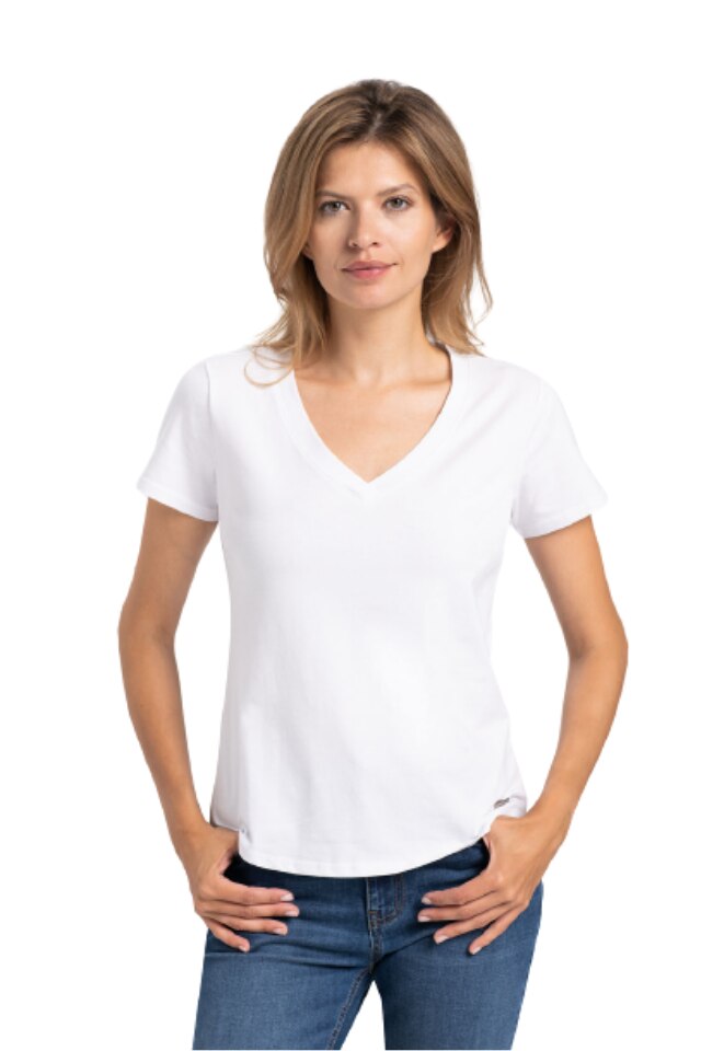 Tricou cu maneca scurta Volcano T-Morilee, Bumbac, Alb