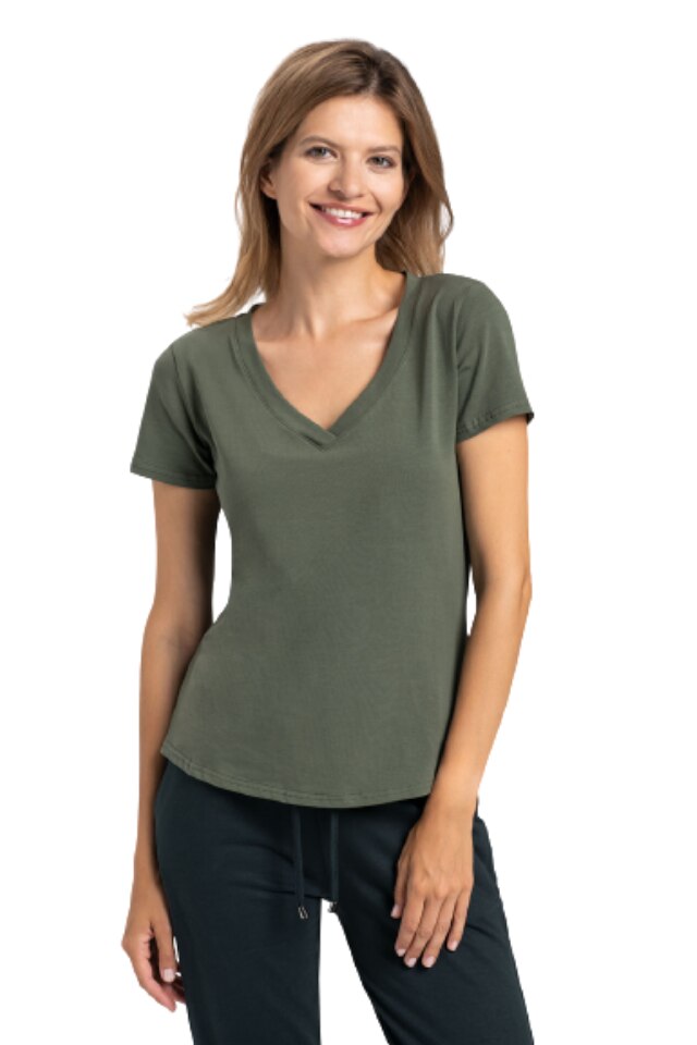 Tricou cu maneca scurta Volcano T-Morilee, Bumbac, Verde