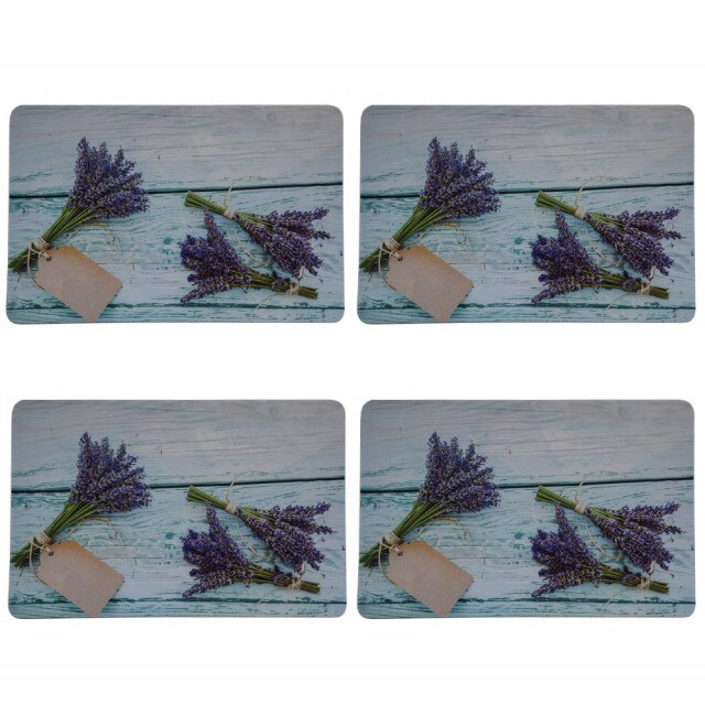 Set suport farfurie pentru servirea mesei, model Lavender, 4 bucati, 43 x 28 cm