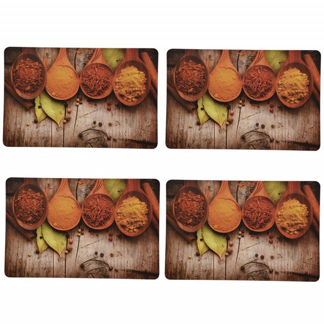 Set suport farfurie pentru servirea mesei, model Spices, 4 bucati, 43 x 28 cm
