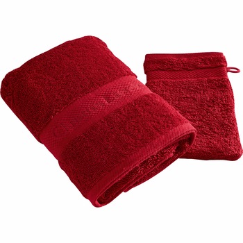 Set prosop fata 50x100 cm si manusa baie 15x21 cm Christian Lacroix, 100% bumbac, 570 GSM, rosu Set prosop fata 50x100 cm si manusa baie 15x21 cm Christian Lacroix, 100% bumbac, 570 GSM, rosu